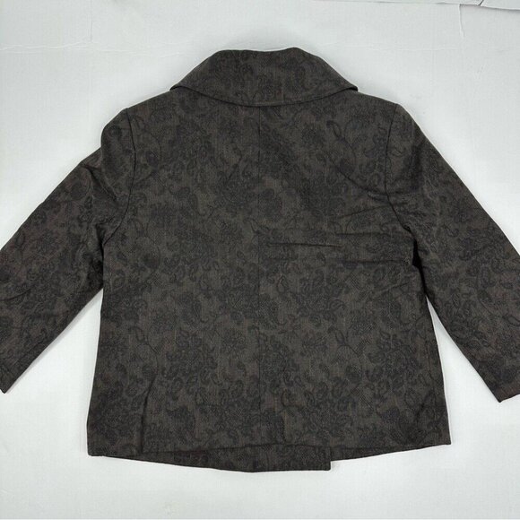 Yansi Fugel Women's Brown Paisley Striped Career Blazer‎ Skirt Suit M-C38/8-W30 - Picture 9 of 14